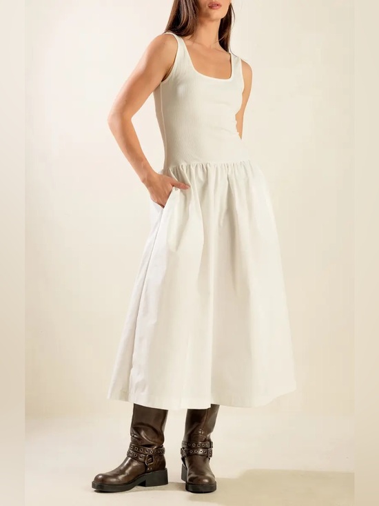 Zara Dresses & Skirts - Zara Cream Sleeveless Tiered Dress